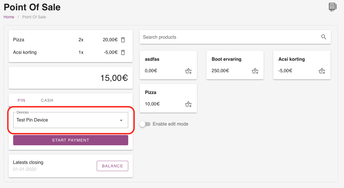 Pin terminal listing